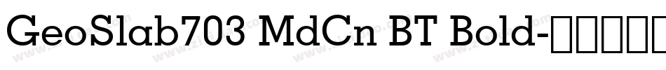 GeoSlab703 MdCn BT Bold字体转换